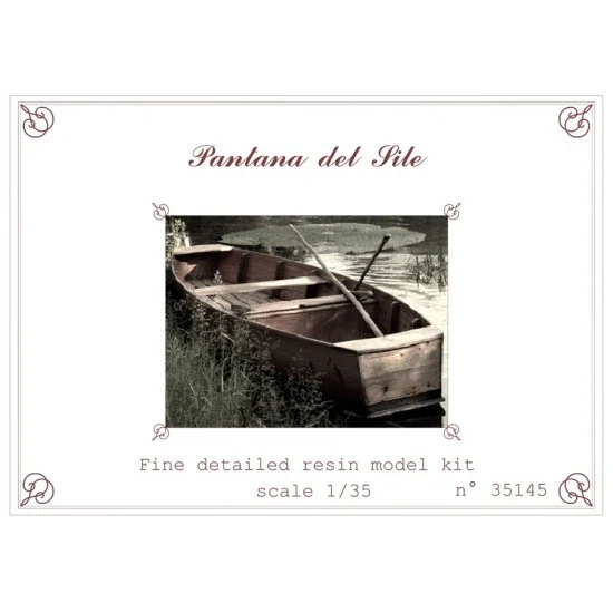WIP3D 35145 1/35 Pantana (characteristic marsh boat) on River Sile - Model Ships & Boats