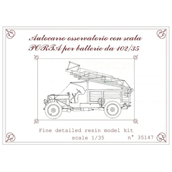 WIP3D 35147 1/35 Lancia 1Z Osservatorio Truck with Ladder PORTA 102/35 - Military Vehicles & Tanks
