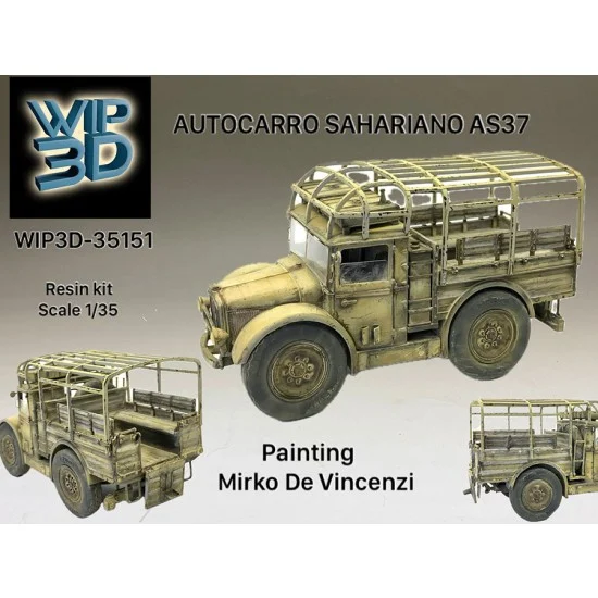 WIP3D 35151 1/35 SPA AS.37 Autocarro Sahariano - Military Vehicles & Tanks