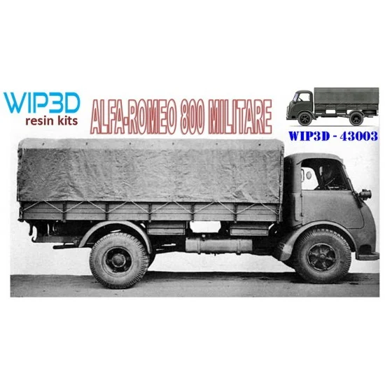 WIP3D 43003 1/43 Alfa Romeo 800 Cargo - Military Vehicles & Tanks