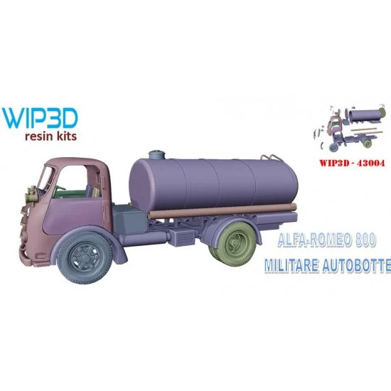 WIP3D 43004 1/43 Alfa Romeo 800 Autobotte - Military Vehicles & Tanks