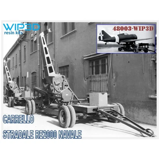 WIP3D 48003 1/48 Carrello Re2000 Navale Complete Resin kit - Military Vehicles & Tanks