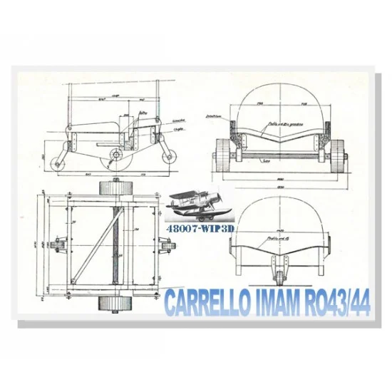 WIP3D 48007 1/48 Carrello Imam Ro43/44 Resin kit w/Accessories - Military Vehicles & Tanks