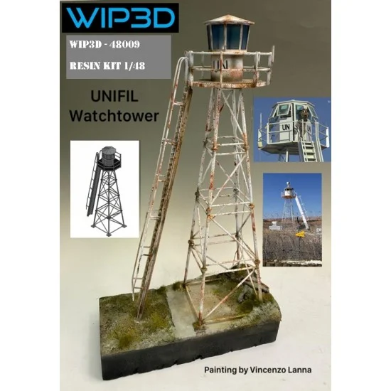 WIP3D 48009 1/48 Unifil Watchtower (Resin kit) - Scenics & Diorama