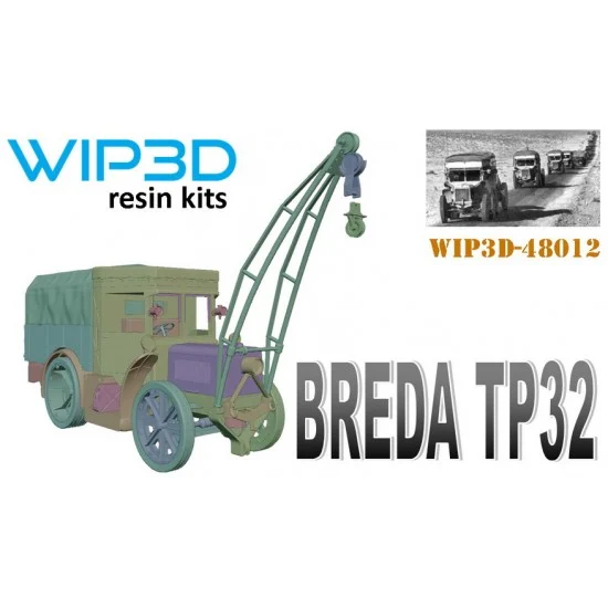 WIP3D 48012 1/48 Breda TP32 GRU Heavy Tractor - Military Vehicles & Tanks