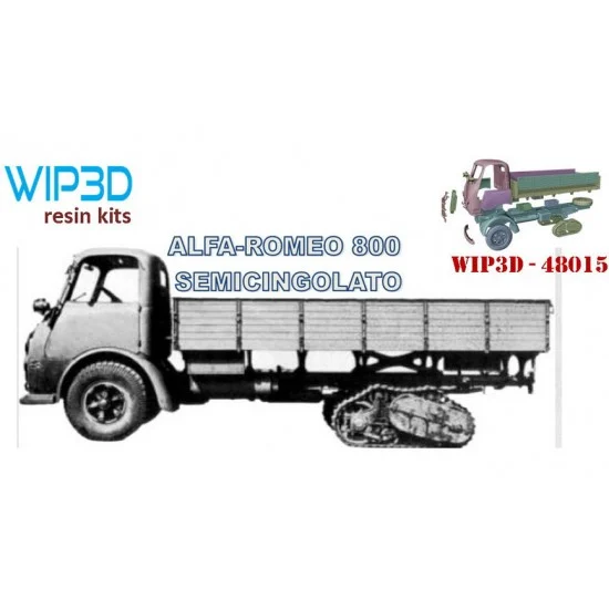WIP3D 48015 1/48 Alfa Romeo 800 Semicingolato - Military Vehicles & Tanks