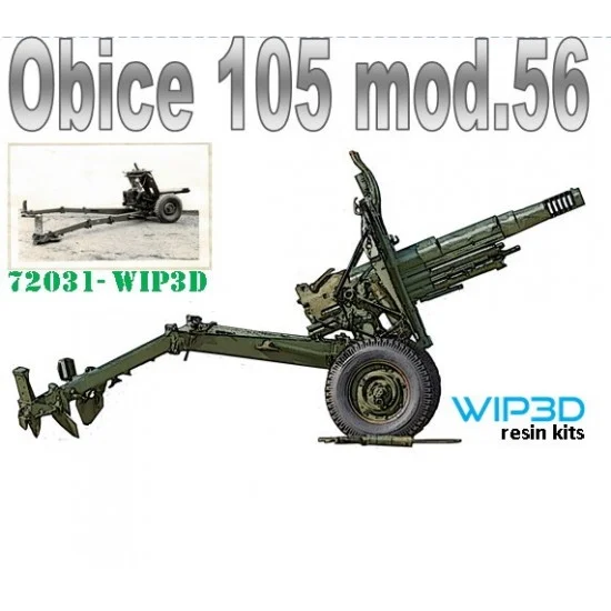 WIP3D 72031 1/72 Howitzer 105/14 mod.56 Resin kit - Military Vehicles & Tanks