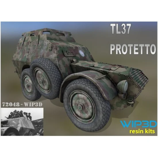 WIP3D 72048 1/72 WWII Italian TL37 Protetto (Resin kit) - Military Vehicles & Tanks