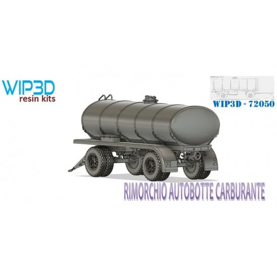 WIP3D 72050 1/72 Italian Tanker Fuels Trailer resin kit - Military Vehicles & Tanks