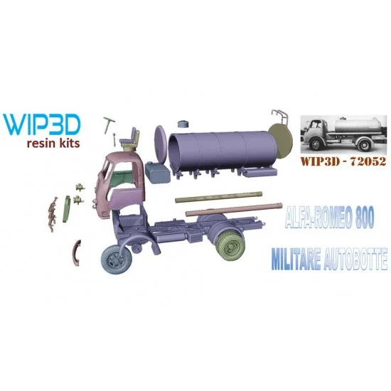 WIP3D 72052 1/72 Alfa Romeo 800 Autobotte - Military Vehicles & Tanks