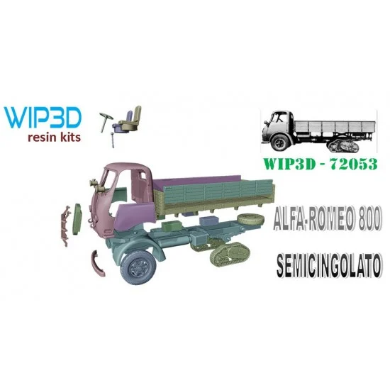 WIP3D 72053 1/72 Alfa Romeo 800 Semicingolato - Military Vehicles & Tanks