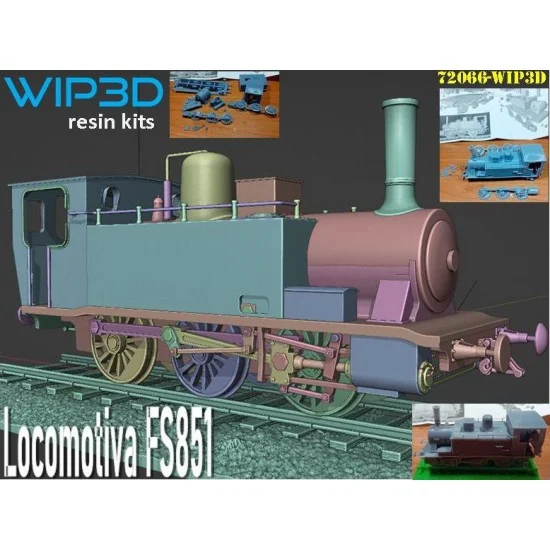 WIP3D 72066 1/72 Locomotiva FS851 - Military Vehicles & Tanks