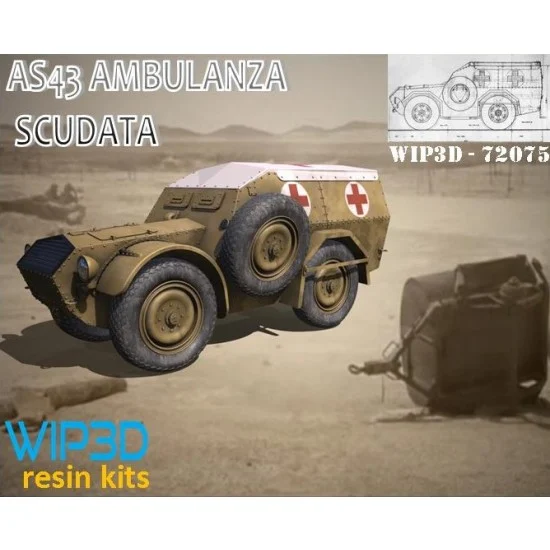 WIP3D 72075 1/72 AS43 Shielded Ambulance - Military Vehicles & Tanks