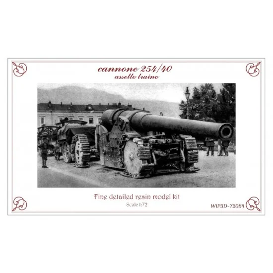 WIP3D 72084 1/72 Cannon 254/40 Ds Resin Kit - Military Vehicles & Tanks