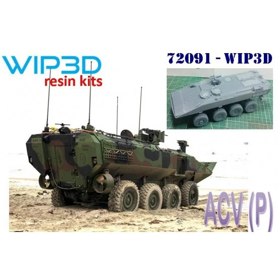 WIP3D 72091 1/72 ACV(P) Amphibious Combat Vehicle - Military Vehicles & Tanks