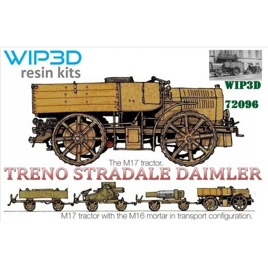 WIP3D 72096 1/72 M17 Daimler Tractor with M16 Mortar in Transport - Military Vehicles & Tanks