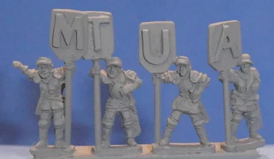 PIG230036 - MARKERS. 3 EACH OF UNRELIABLE, ASSAULTER, TARGET AND MORALE