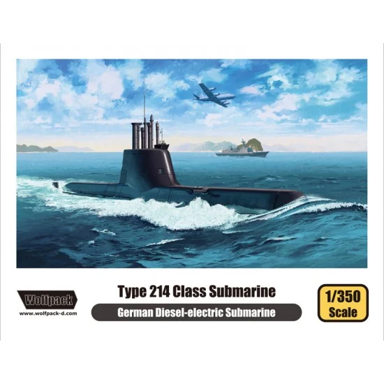 Wolfpack Design WP13501 1/350 German Diesel-electric Type 214 Class Submarine