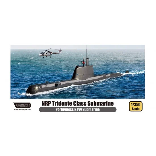 Wolfpack Design 13504 1/350 NRP Tridente Class Submarine w ith Super Lynx Mk.95 [Premium Edition] - Model Ships & Boats
