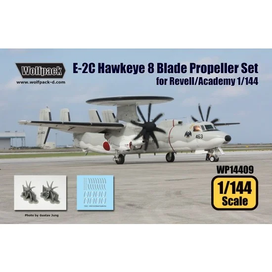 Wolfpack Design WP14409 1/144 E-2C Hawkeye 8 Blade Propeller set for Revell/Academy kits