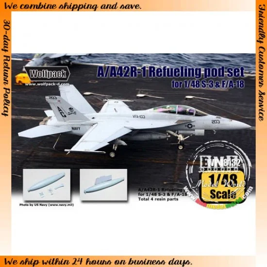 Wolfpack Design WP48132 1/48 A/A42R-1 Refuelling Pod Set for S-3 & F/A-18