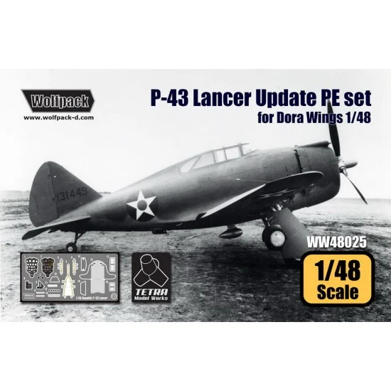 Wolfpack Design WW48025 1/48 Republic P-43 Lancer Update PE Set for Dora Wings kits