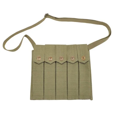 Thompson 5-cell Mag. Pouch with Shoulder Strap Marked JT&L 1 World War Supply (3164)