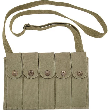 M1 Carbine 5 Cell Magazine Pouch with Shoulder Strap World War Supply (3161)