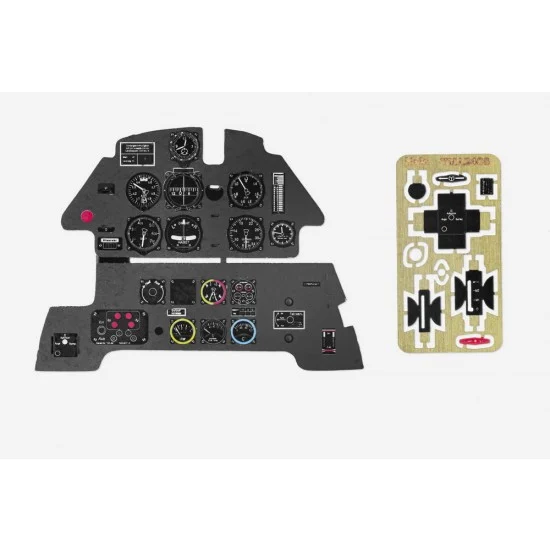 Yahu YMA2408 1/24 Messerschmitt Bf 109E Instrument Panel for Airfix kit - Model Planes