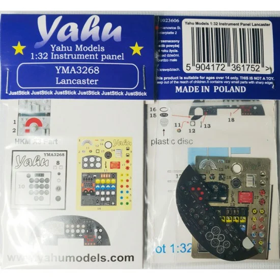 Yahu YMA3268 1/32 Lancaster I Instrument Panel for HK Model - Model Planes