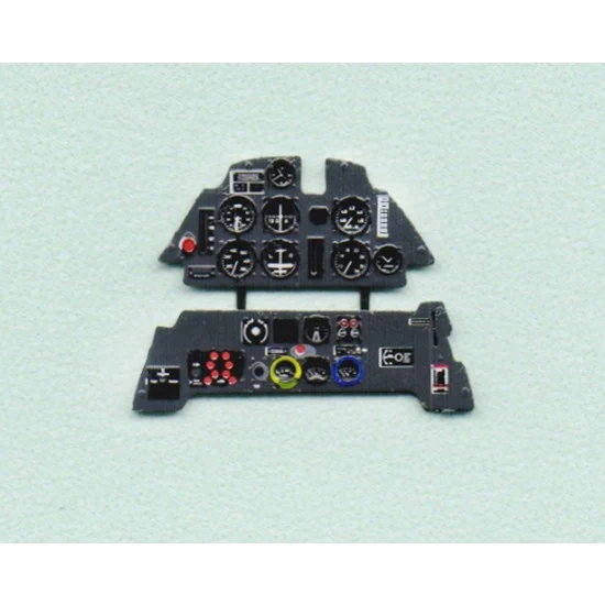 Yahu YMA4802 1/48 Messerschmitt Bf 109E Instrument Panel for Eduard kit - Model Planes