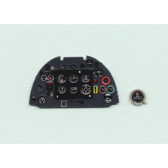 Yahu YMA4803 1/48 Supermarine Spitfire Mk.Vb Late Instrument Panel for Airfix/Tamiya kits - Model Planes