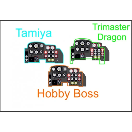 Yahu YMA4839 1/48 Messerschmitt Me-262A Instrument Panel for Hobby Boss/Tamiya/Trimaster Dragon kit