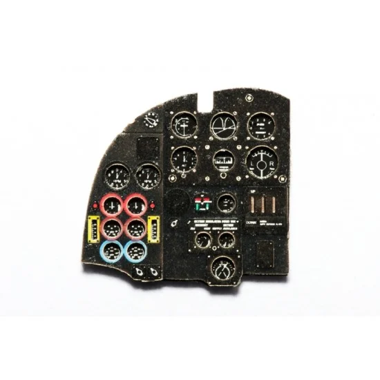 Yahu YMA7260 1/72 Mosquito NF Mk.II / FB Mk.VI Instrument Panel for Hasegawa/Tamiya kits - Model Planes
