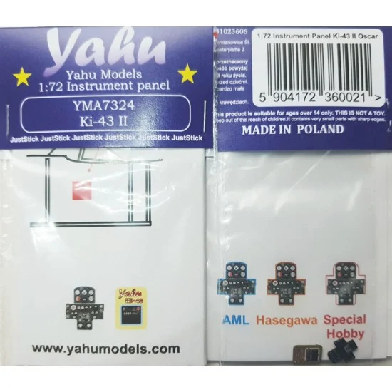 Yahu YMA7324 1/72 Nakajima Ki-43-II Instrument Panel for AML / Special Hobby / Hasegawa kits
