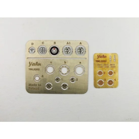Yahu YML3202 1/32 Albatros D.V Instrument Panel for Wingnut Wings kit - Model Planes