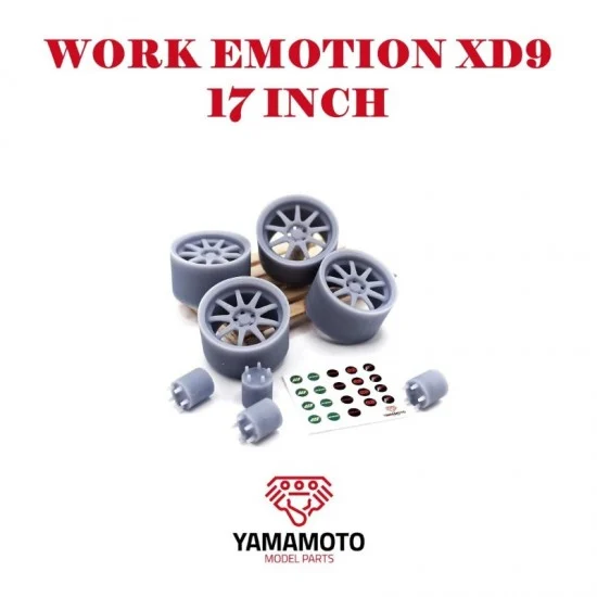 Yamamoto YMPRIM4 1/24 Work Emotion XD9 17'. Adapters and Decals - Model Cars