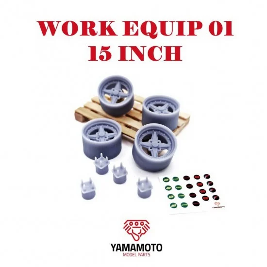 Yamamoto YMPRIM8 1/24 Work Equip 01 15' + Adapters + Decals - Model Cars