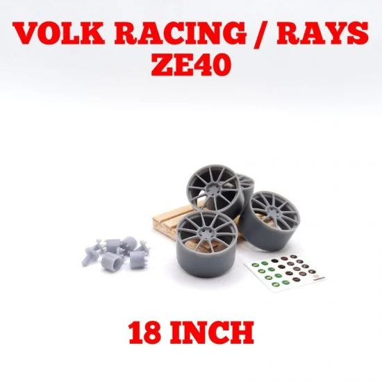 Yamamoto YMPRIM13 1/24 Volk Racing Rays ZE40 18' + Decals - Model Cars