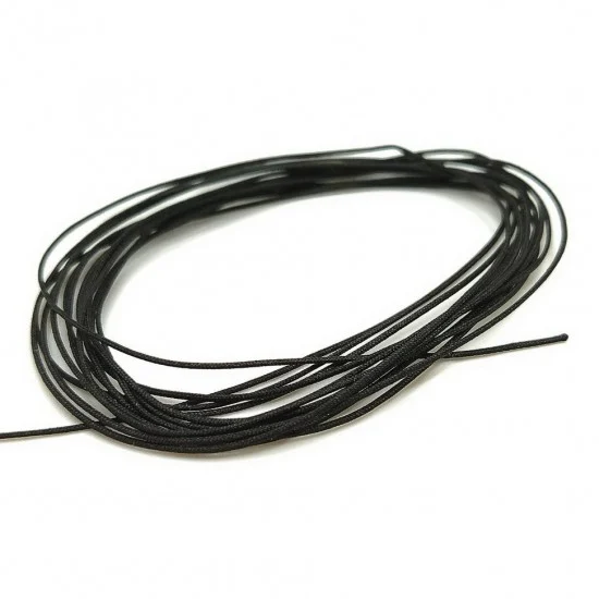 Yamamoto YMPTUN75 1/24 Braided Hose Line Black 0.6mm (length 2m) - Model Cars