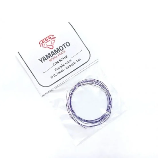 Yamamoto YMPTUN83 1/24 Purple Wire 0.3mm 1m - Model Cars