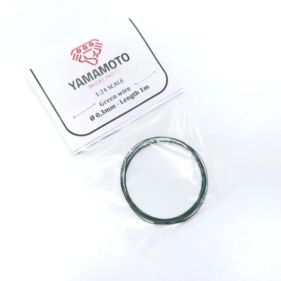 Yamamoto YMPTUN84 1/24 Green Wire 0.3mm 1m - Model Cars