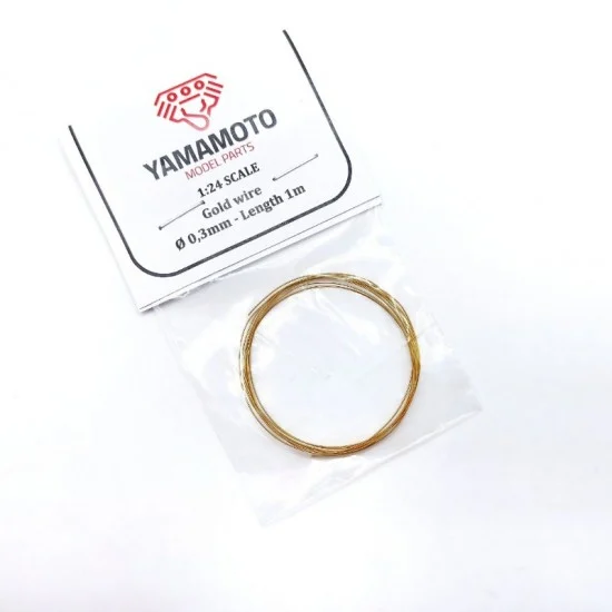 Yamamoto YMPTUN87 1/24 Gold Wire 0.3mm 1m - Model Cars