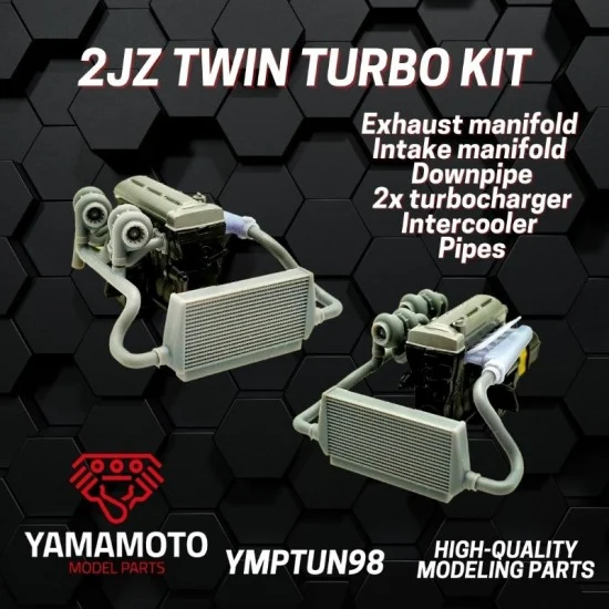 Yamamoto YMPTUN98 1/24 Toyota Supra Twin Turbo 2Jz for Tamiya #24123 - Model Cars
