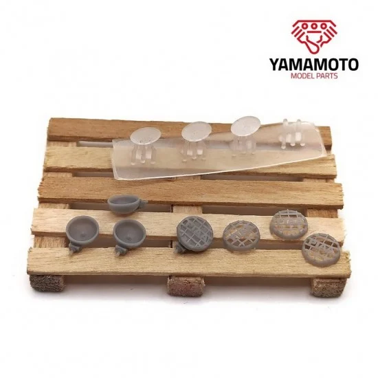 Yamamoto YMPTUN101 1/24 Fog Lamps Piaa Type (4pcs) - Model Cars