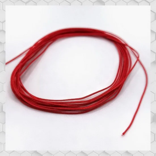 Yamamoto YMPTUN104 1/24 Braided Hose Line Red 0.4mm (length 2m) - Model Cars