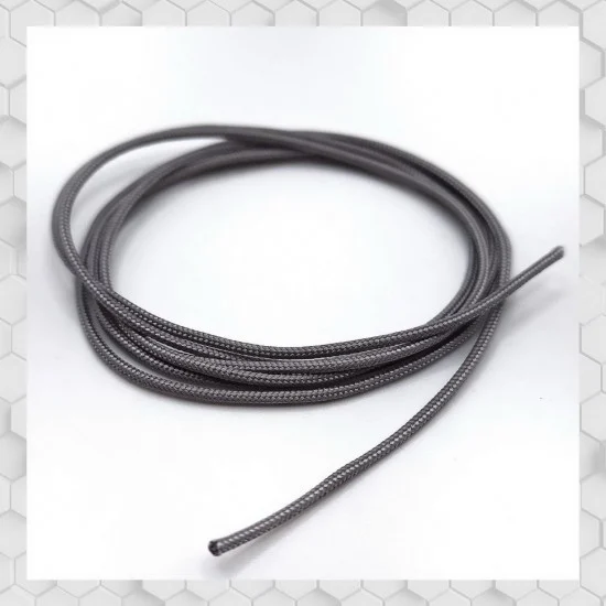 Yamamoto YMPTUN106 1/24 Braided Hose Line Silver 1.5mm (length 1m) - Model Cars