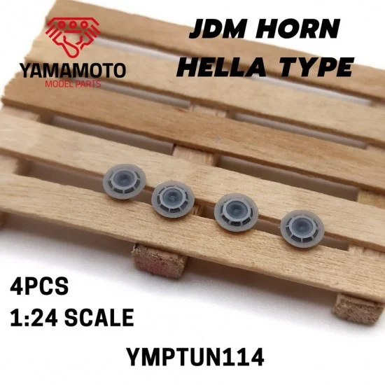 Yamamoto YMPTUN114 1/24 Horn JDM Hella Type (4pcs) - Model Cars