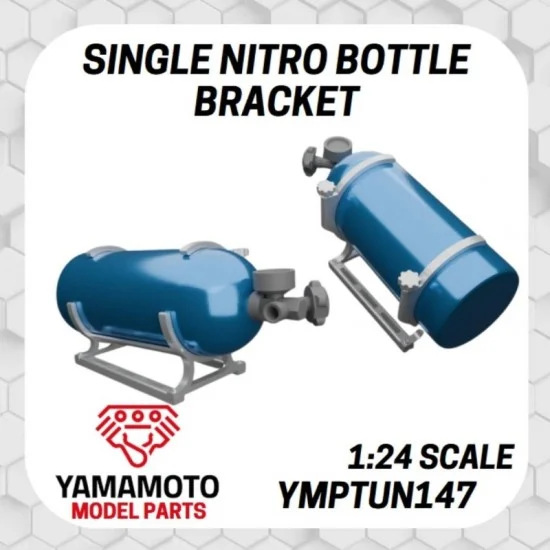 Yamamoto YMPTUN147 1/24 Single Nitro Bottle Bracket - Model Cars