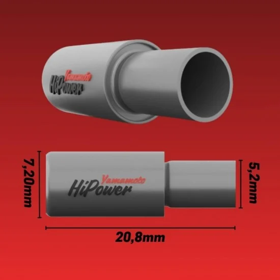 Yamamoto YMPTUN148 1/24 Muffler Yamamoto HiPower - Model Cars